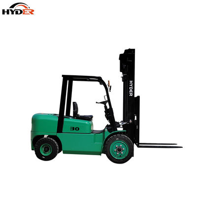 3t 3m Four Wheel Electric Pallet Forklift Truck with Solid Tires and 500mm Load Center
