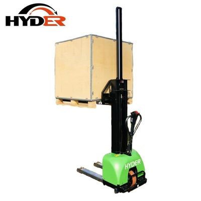 Hyder 1 Ton Self Loading Portable Forklift Full Electric Stacker in Yellow/Green