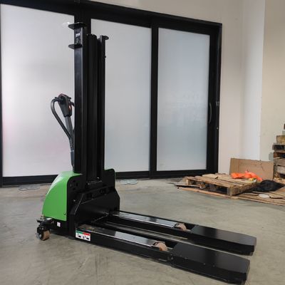 800/1000/1300mm Lift Height Stacker Self Loading Pallet Truck Electric Lift Stacker