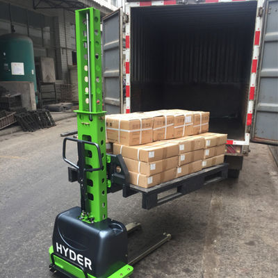 300kg 500kg 700kg 1000kg Semi Electric Self-Loading Stacker Forklift Lift Height 800mm