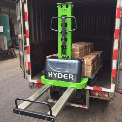 300kg 500kg 700kg 1000kg Semi Electric Self-Loading Stacker Forklift Lift Height 800mm