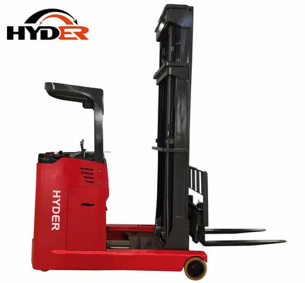 1600kgs 1.6t Electric Seated Reach Truck Forklift with 10m Lift Height and DC Motor