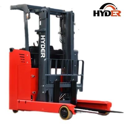 2000kgs Stand on Reach Trucks Electric Pallet Forklift with 1.5t Load Capacity DC Motor