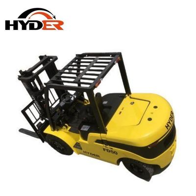 Hyder 5t Diesel Forklift Truck with Side Shifter and Yellow 3000-6000mm Lift Height