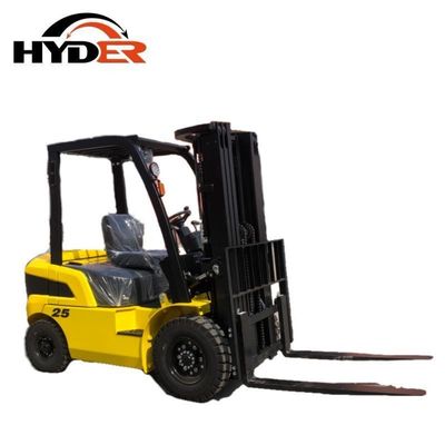 2.5ton Diesel Forklift with 3m Duplex/Triplex Full Free Mast and Pneumatic/Solid Tire