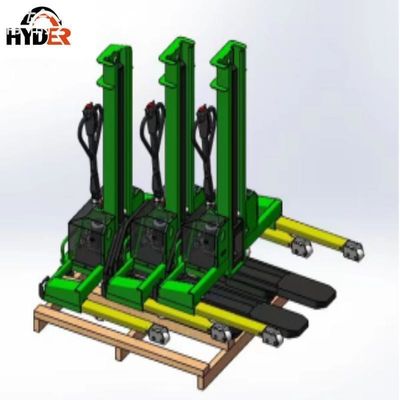 AC Motor Drive 1.3m Lifting Height Portable Self Loading Pallet Stacker Hslf1000s