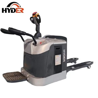 2.5T Load Capacity 2010X800X1380MM Design 24V 240ah Powered Stand on Pallet Jack with CE