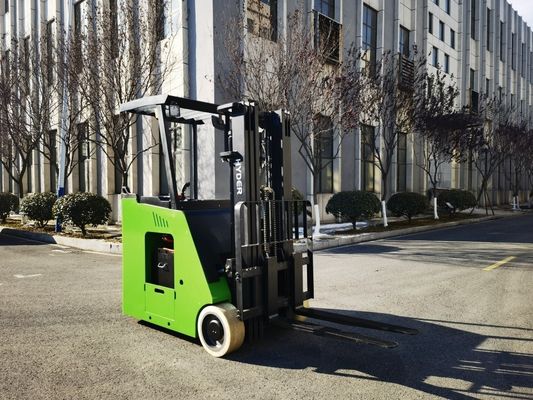 500mm Load Center Battery Powered Sit Down Stacker HTF20 Electric Reach Truck Forklift