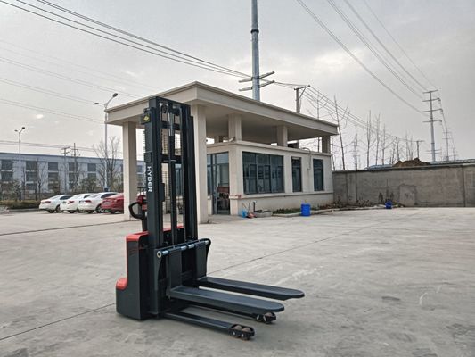 1.0t Capacity Electric Walkie Straddle Loaders with Closed Pallet Stacking and AC Motor