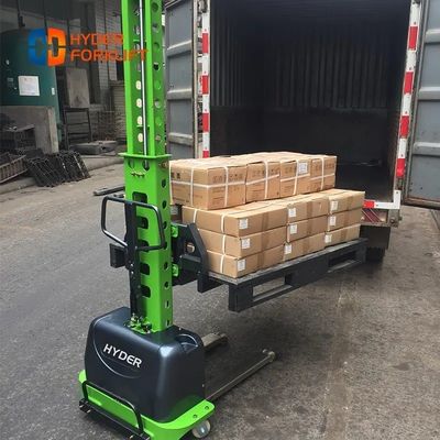 800mm Lifting Height Stacker Forklift 500kg Semi Electric Self Loading for Van Truck