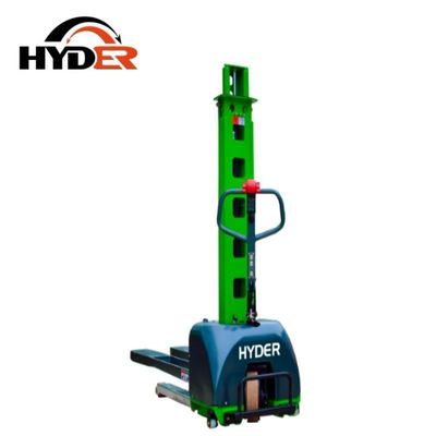 1t Hyder Warehouse Self Loading Forklift 1000kg Self Lifting Stacker for Green Battery