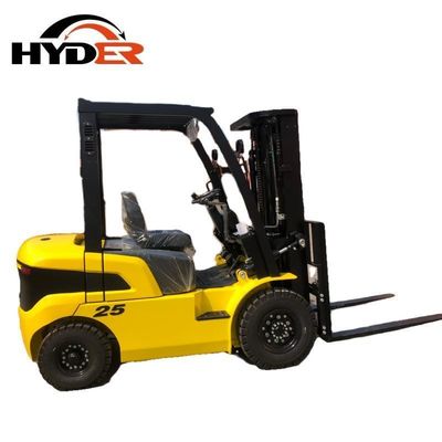 2.5ton Diesel Forklift with 3m Duplex/Triplex Full Free Mast and Pneumatic/Solid Tire